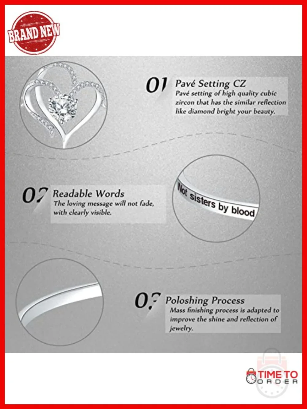 Sister Heart Bangle Bracelet - Friendship Gift for Women - Engraved Jewelry